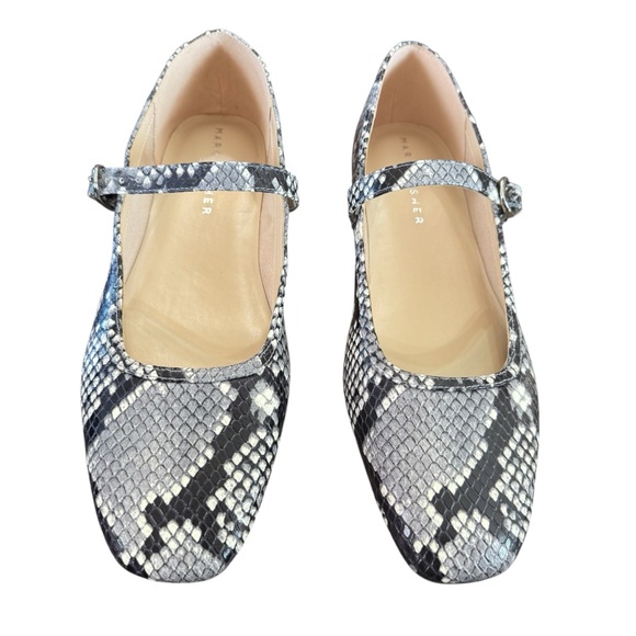 Marc Gisher Garissa Snake Skin Mary Jane Loafer Light Natural Size 9.5 - Picture 2 of 10